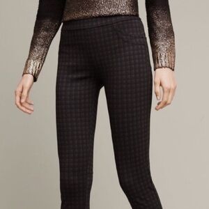 Anthropologie Women’s Sanctuary Runway Black and Grey Plaid Leggings Size‎ Large